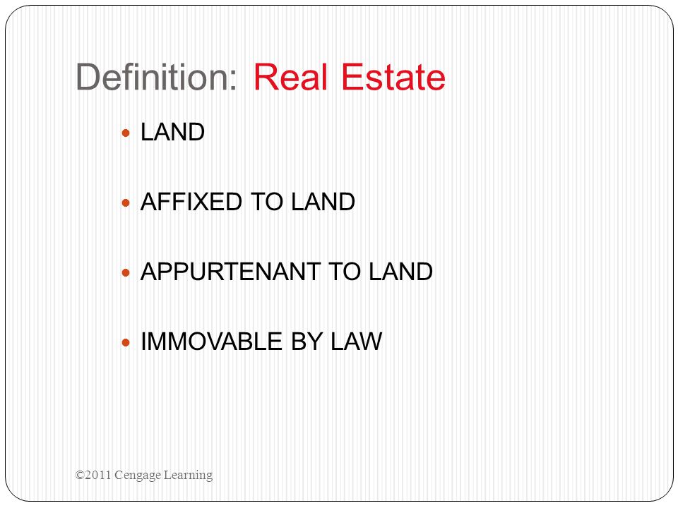 Definition: Real Estate