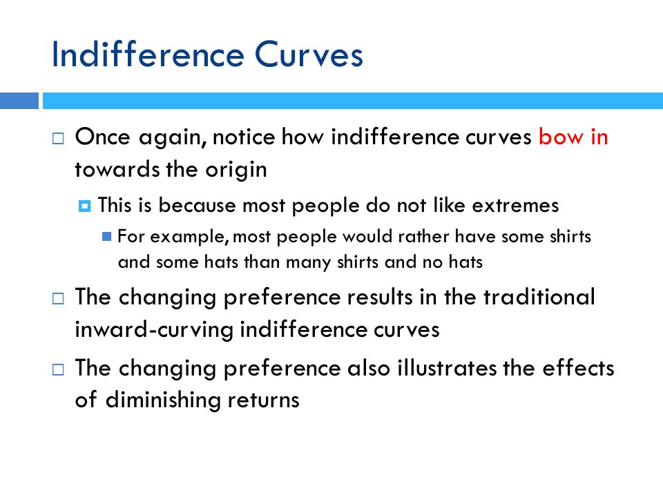 Indifference curves. - ppt video online download