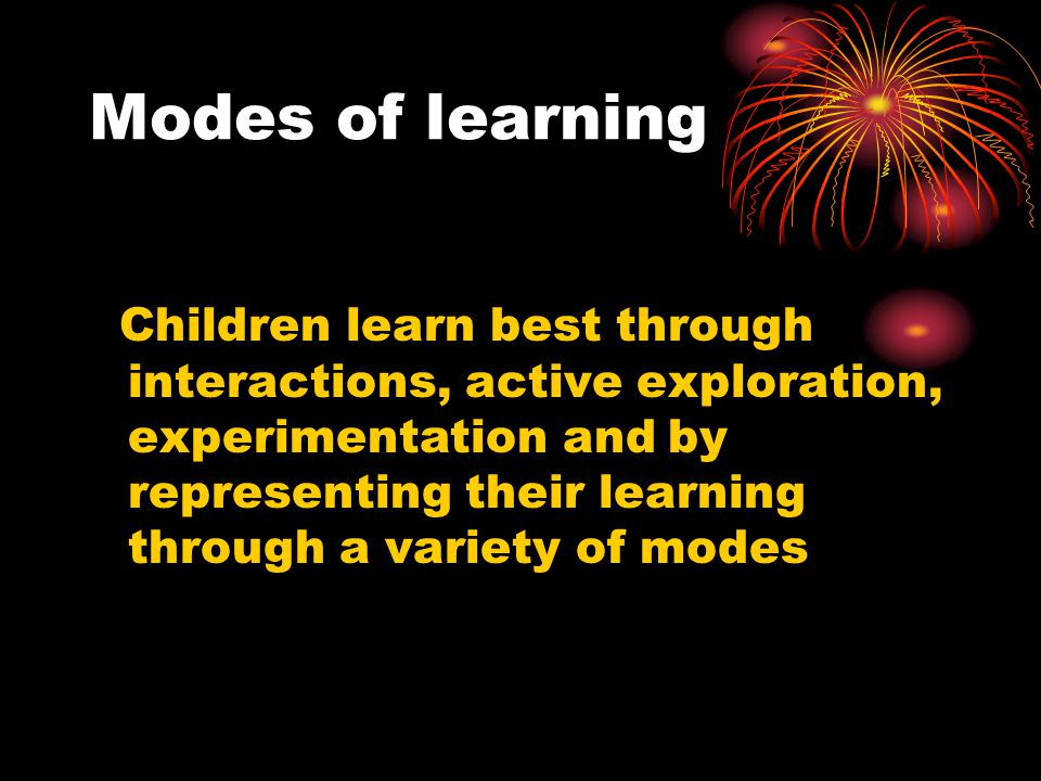 Modes of learning