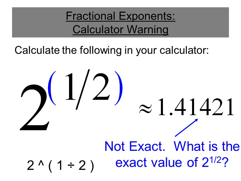 Fractional Exponents and Radicals - ppt video online download