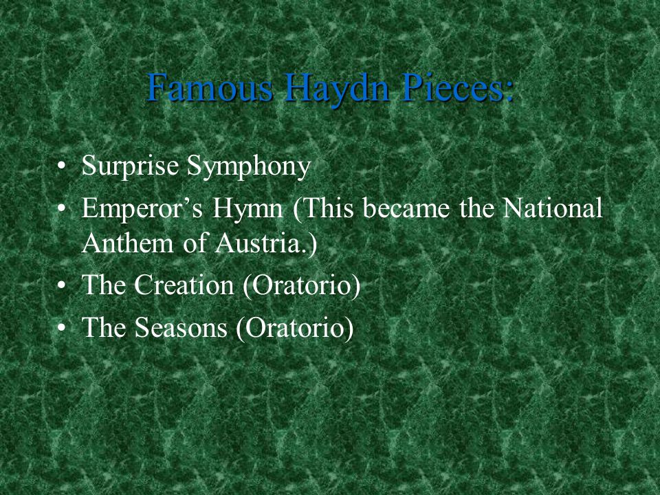 Famous Haydn Pieces: Surprise Symphony