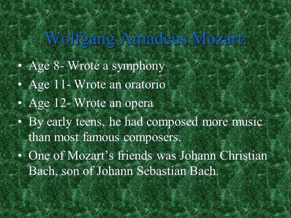 Wolfgang Amadeus Mozart: