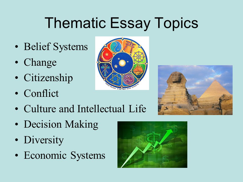 Thematic Essay Topics Belief Systems Change Citizenship Conflict