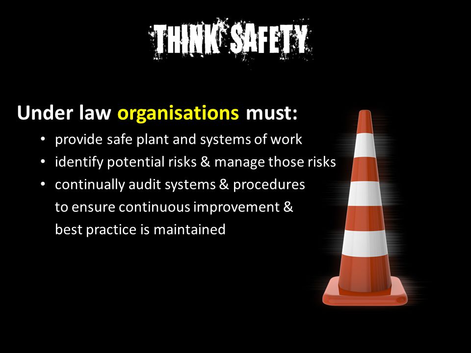 Under law organisations must: