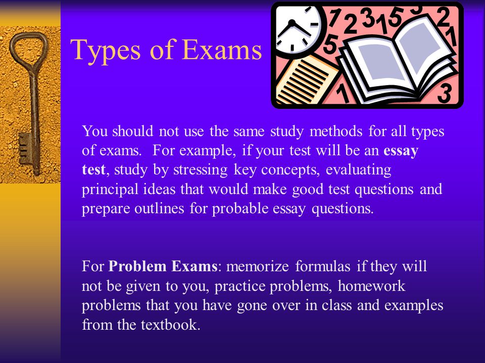 Types of Exams