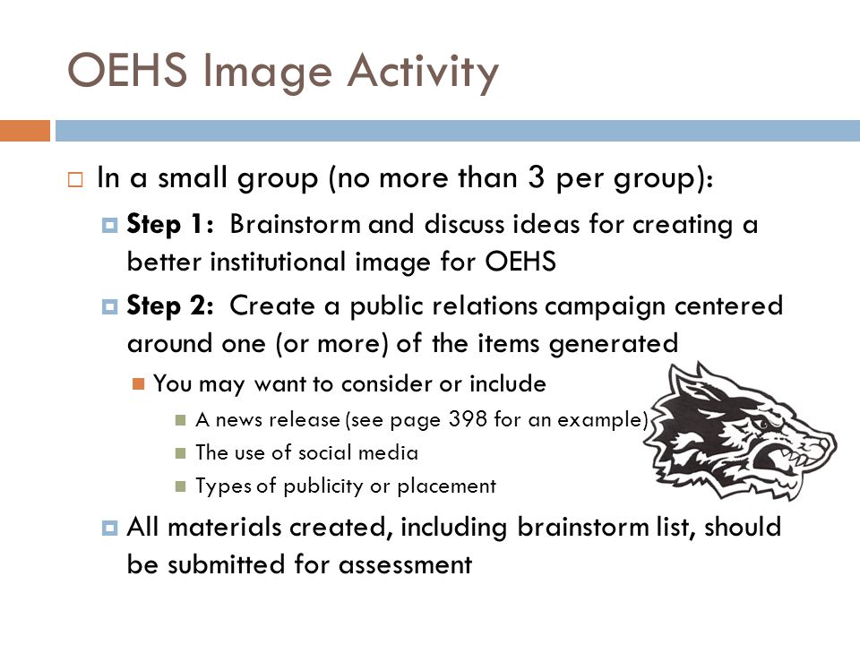 OEHS Image Activity In a small group (no more than 3 per group):
