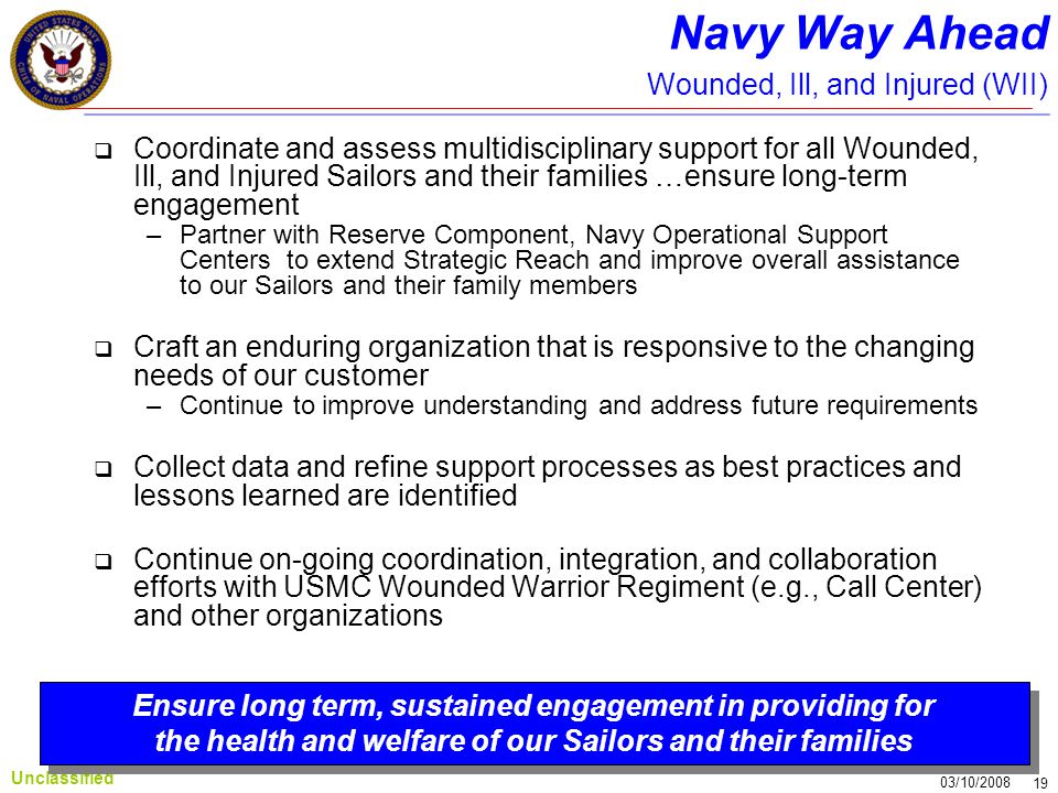 Navy Way Ahead Wounded, Ill, and Injured (WII)