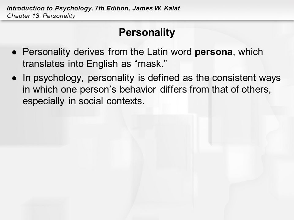 concept of personality in psychology