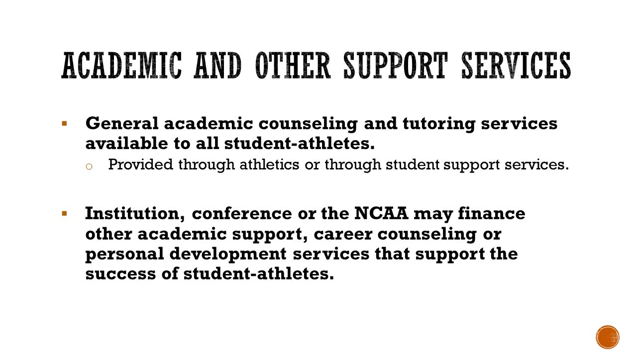 Academic and other Support Services
