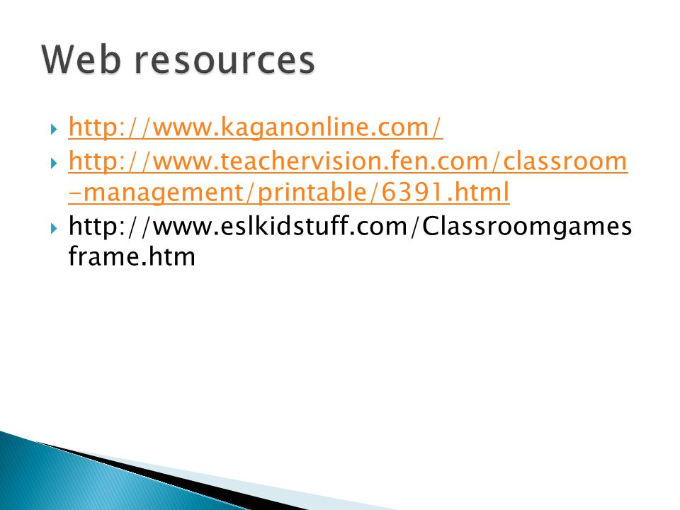 Web resources