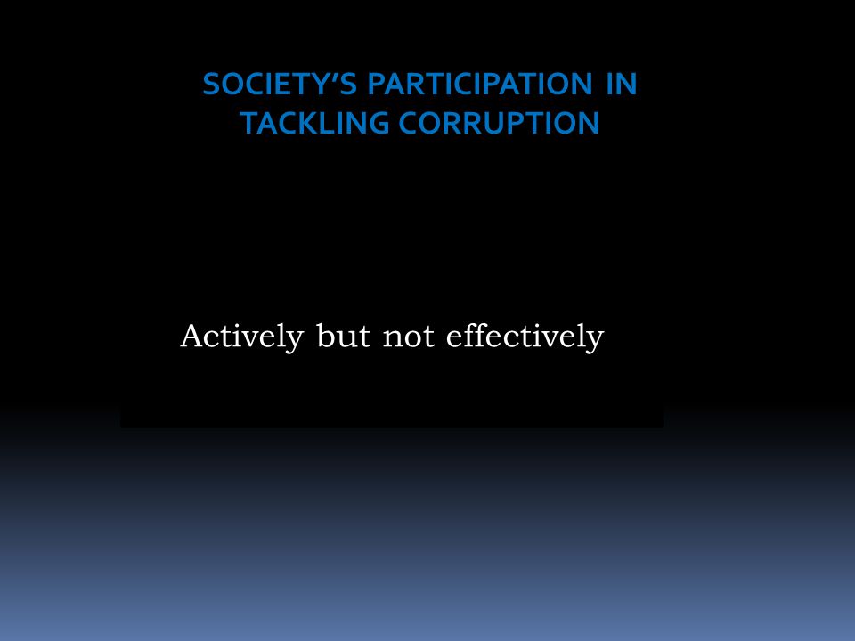 SOCIETY’S PARTICIPATION IN