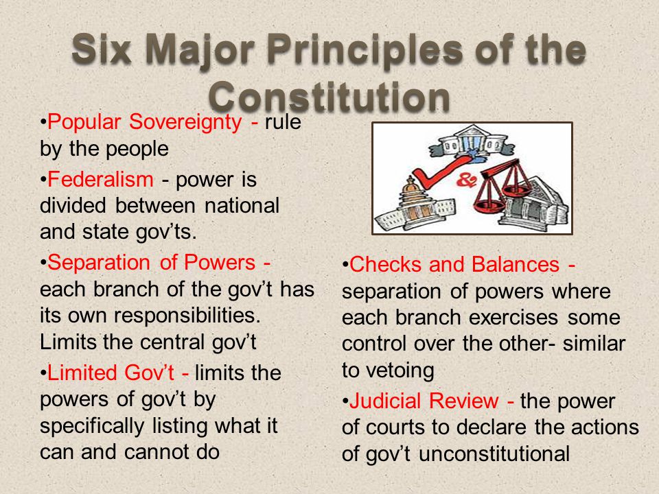 6 basic principles of the us constitution