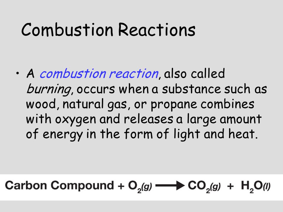 Combustion Reactions