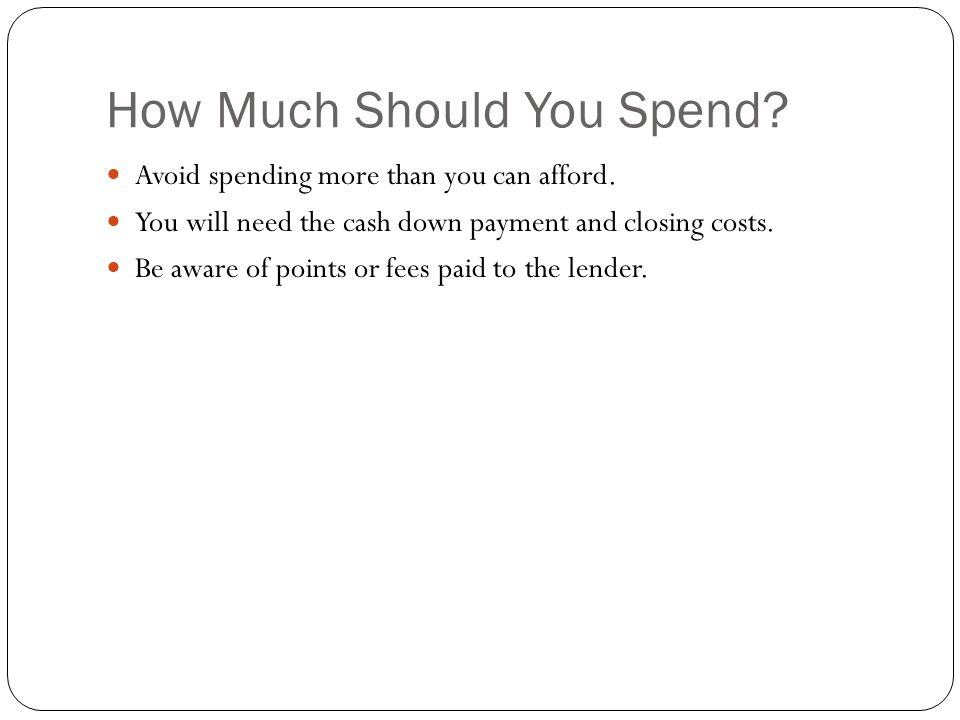 How Much Should You Spend