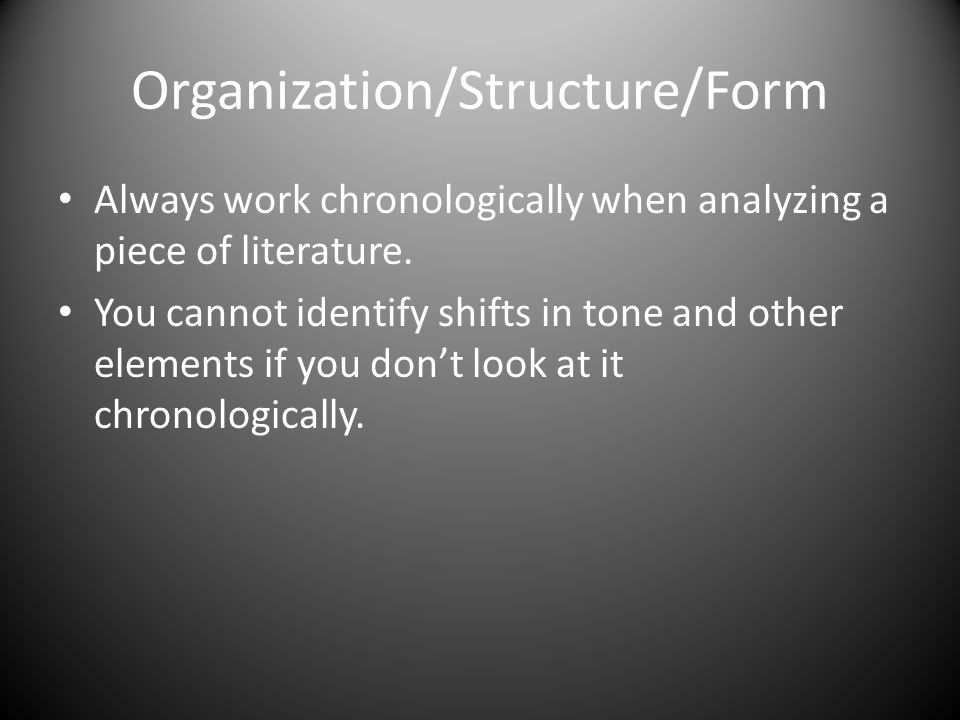 Organization/Structure/Form