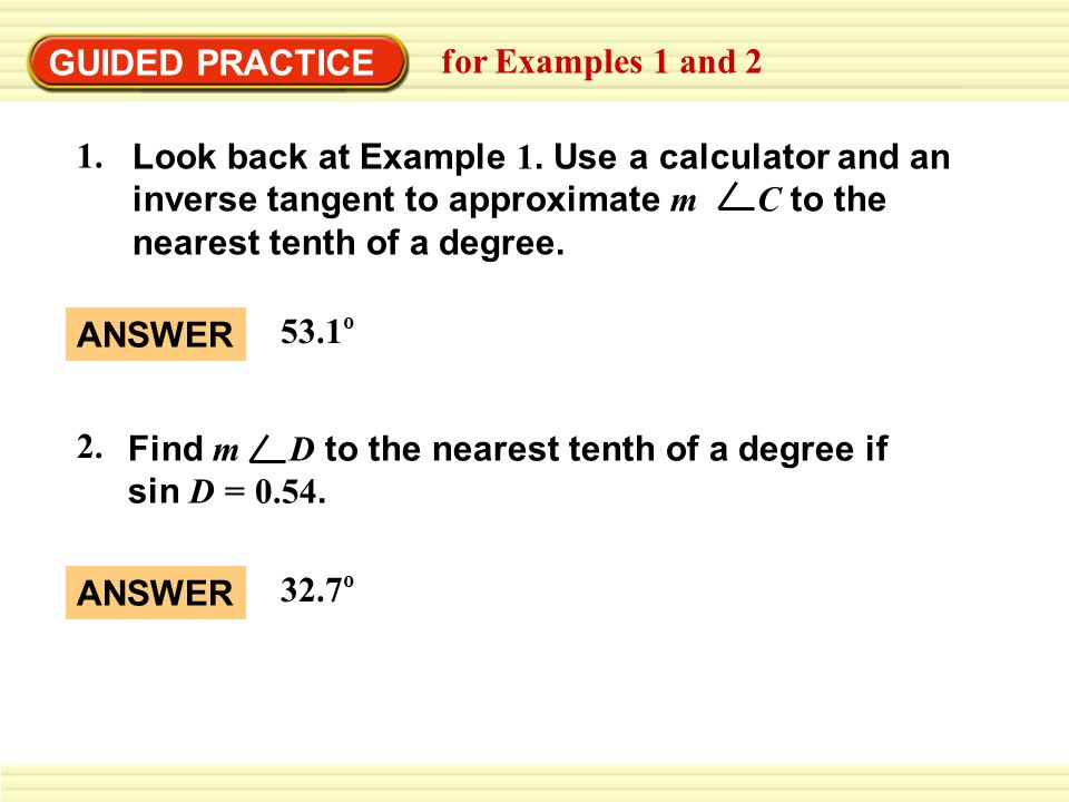 GUIDED PRACTICE for Examples 1 and