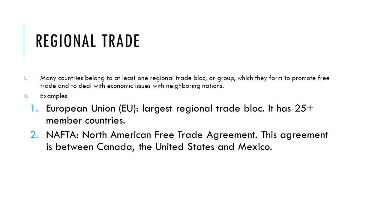 Regional Trade