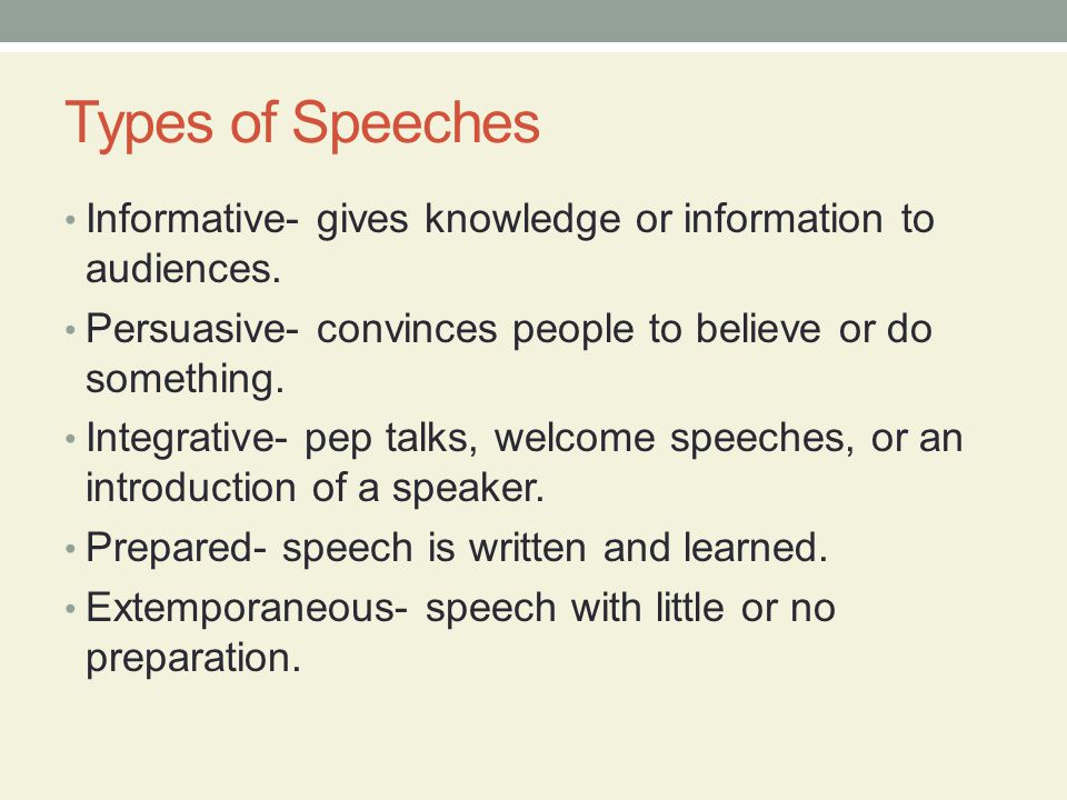 instructional speech examples