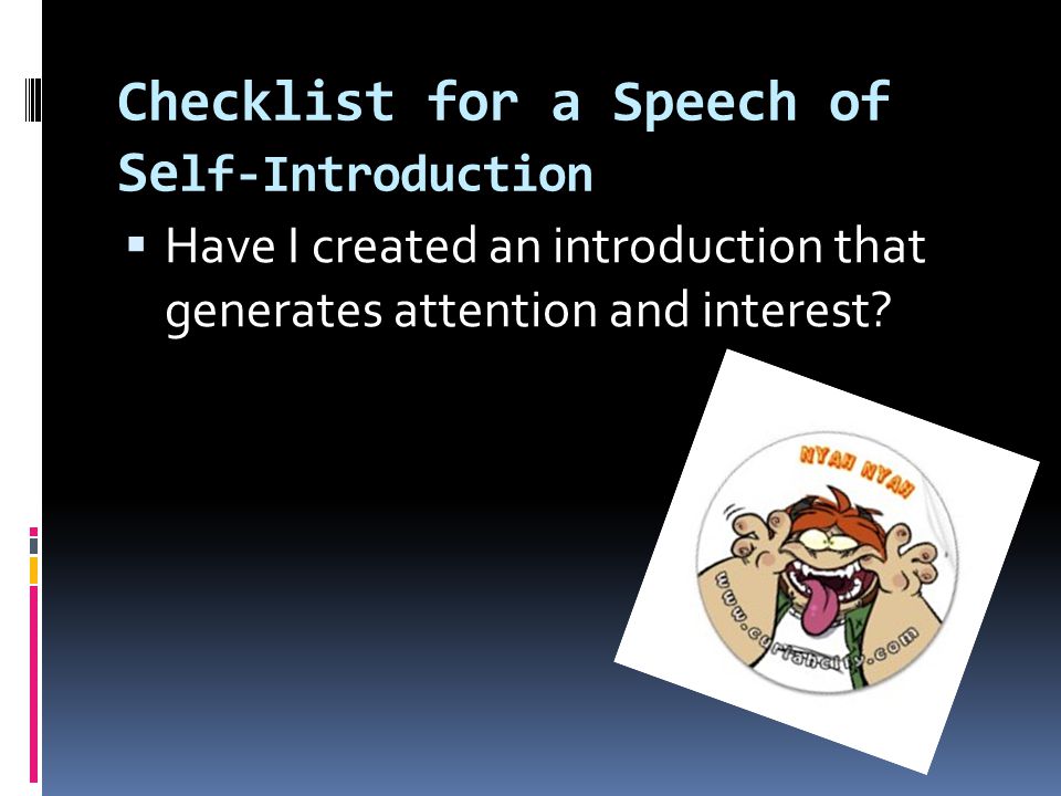 The Speech of Self-Introduction and Introducing a Speaker - ppt download