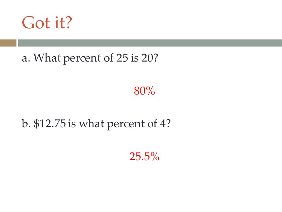 Percent of a number Lesson ppt video online download