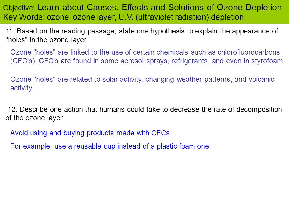 ozone depletion solutions