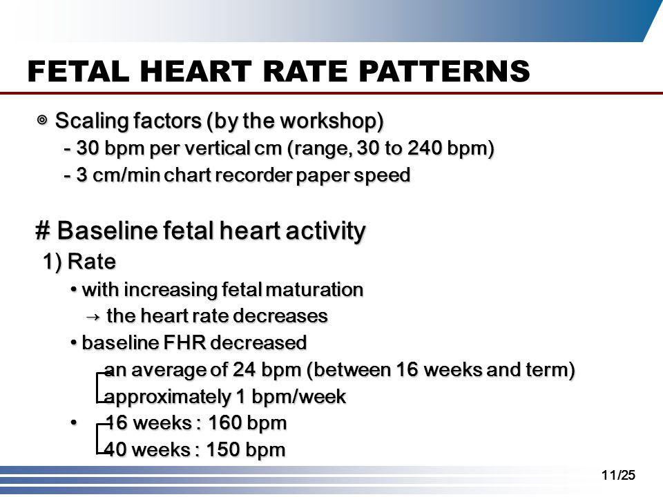 Fetal Heart Rate Week By Week Chart