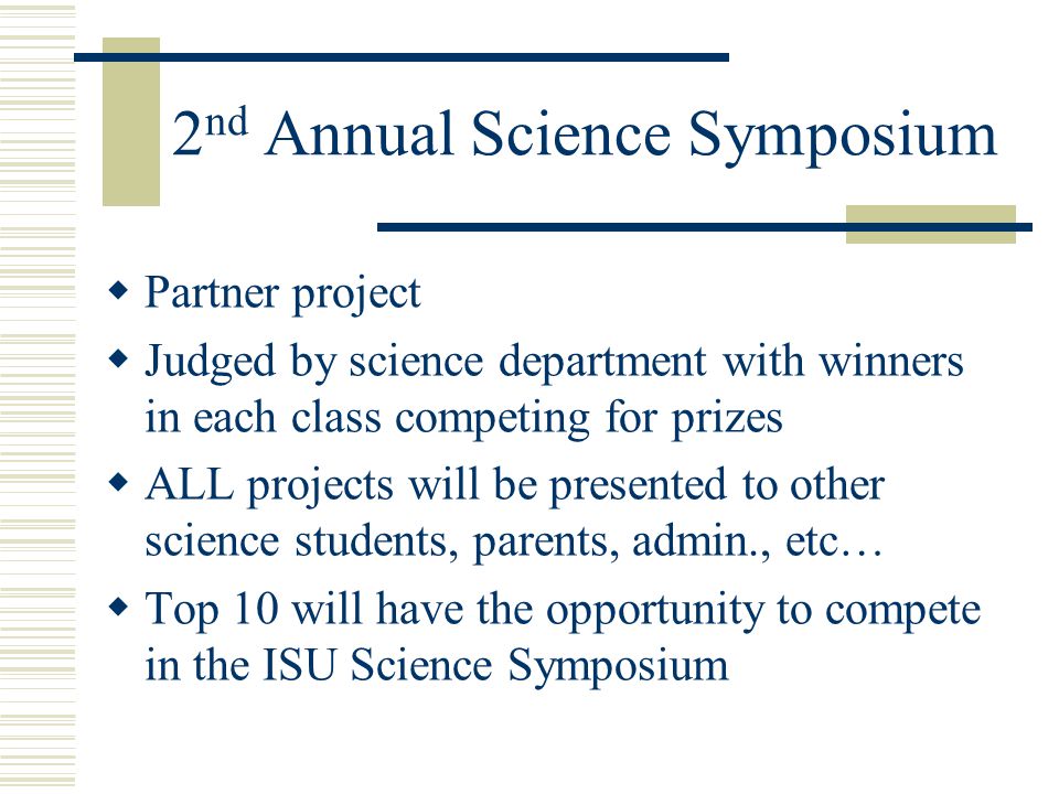 2nd Annual Science Symposium