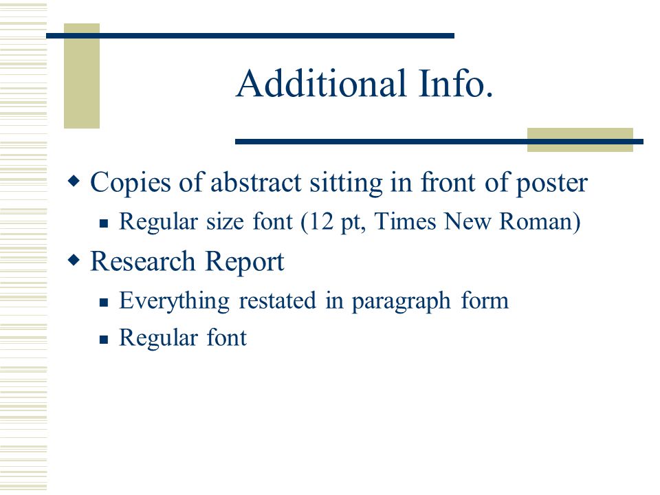 Additional Info. Copies of abstract sitting in front of poster
