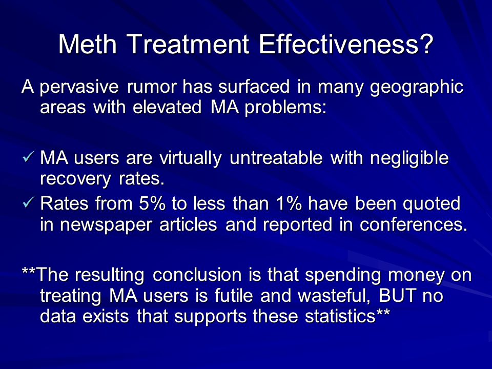 Meth Treatment Effectiveness