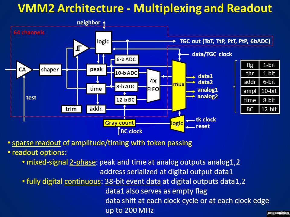 VMM2 Architecture - Multiplexing and Readout