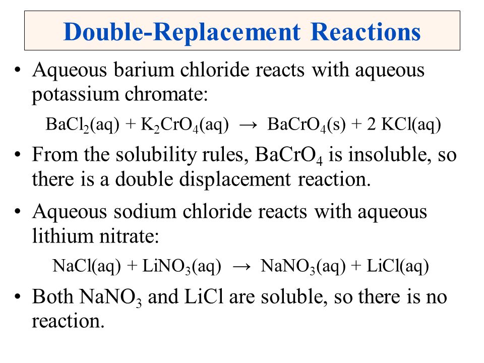 Double-Replacement Reactions