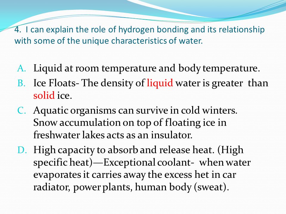 What Unique Properties Of Water Make It Essential For Life