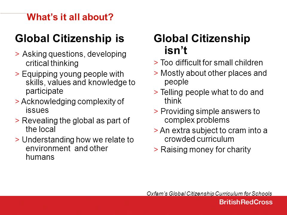 Global Citizenship isn’t