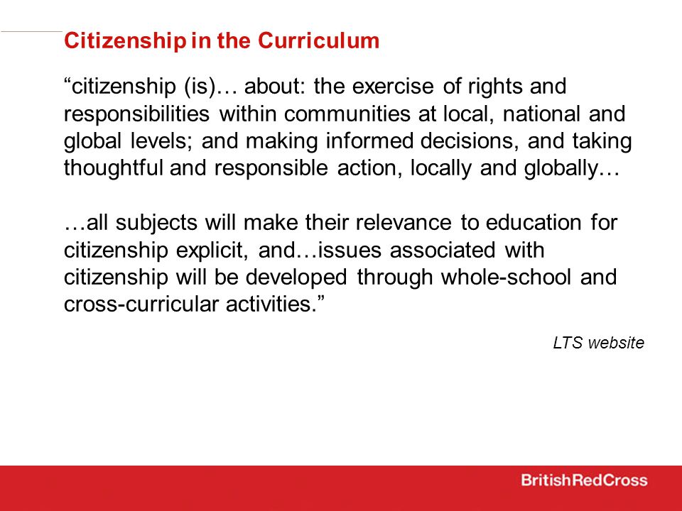 Citizenship in the Curriculum