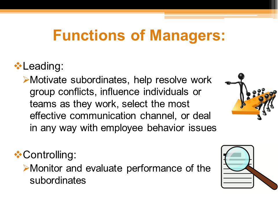 Functions of Managers: