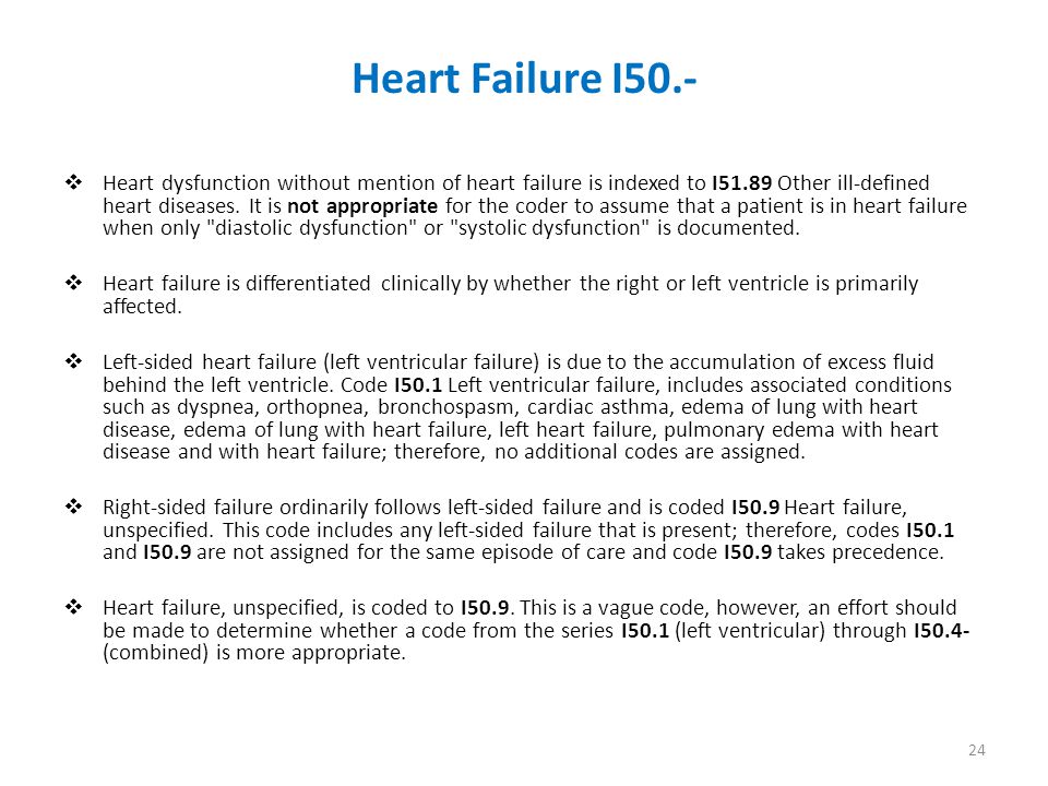 Heart Failure I50.-