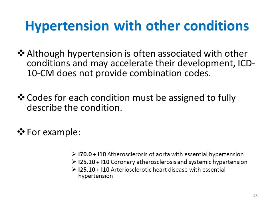Hypertension with other conditions