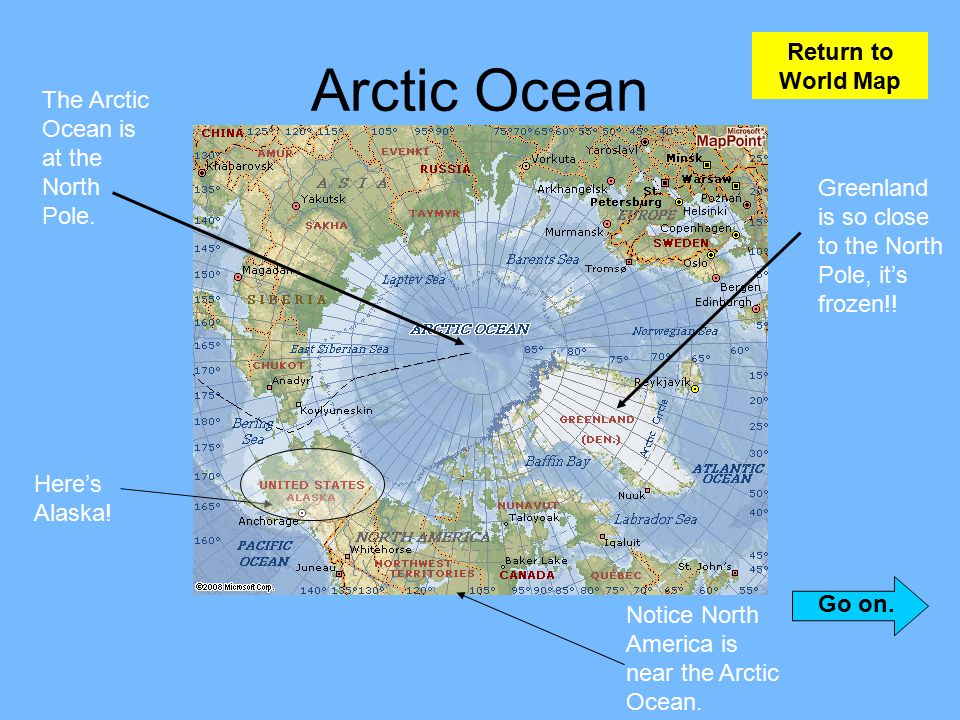 Arctic Ocean Return to World Map