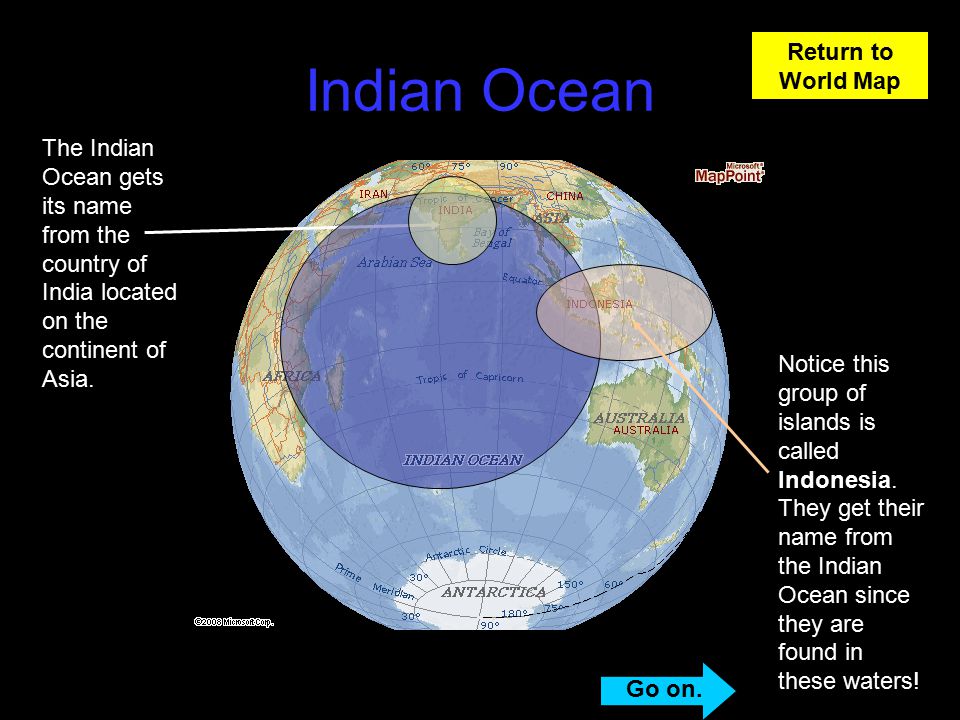 Indian Ocean Return to World Map