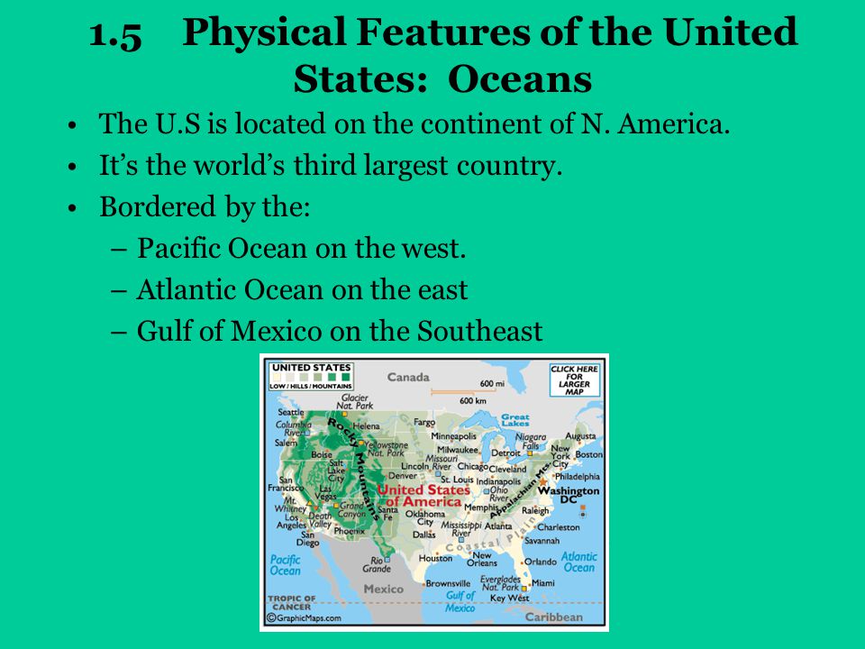 1.5 Physical Features of the United States: Oceans
