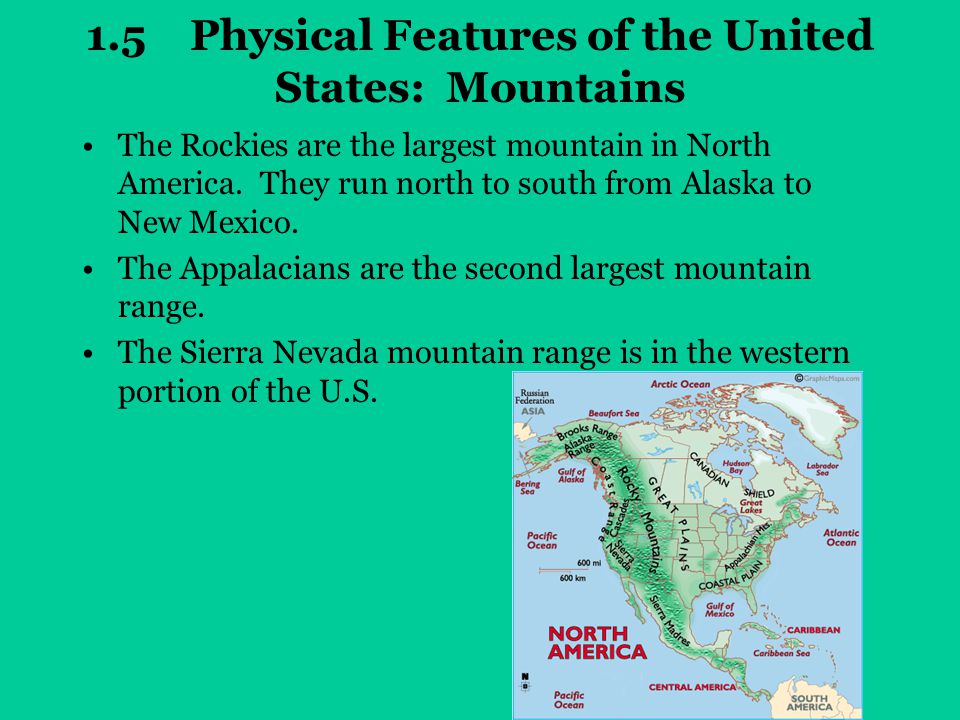 1.5 Physical Features of the United States: Mountains