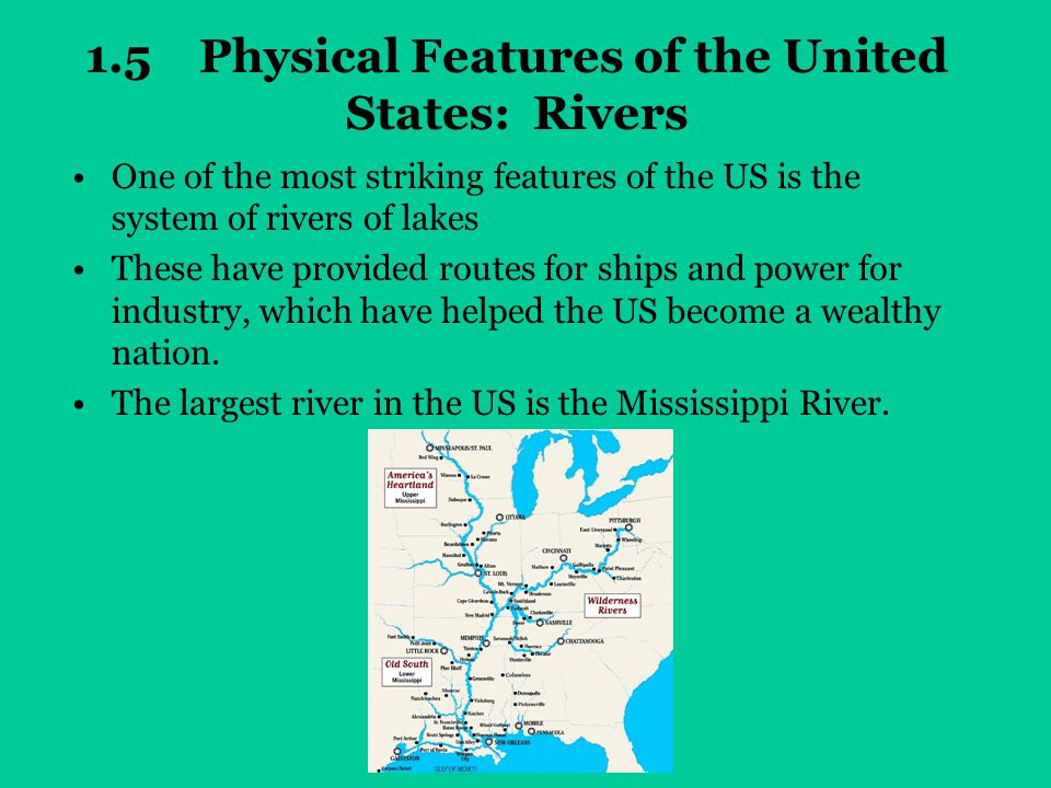 1.5 Physical Features of the United States: Rivers