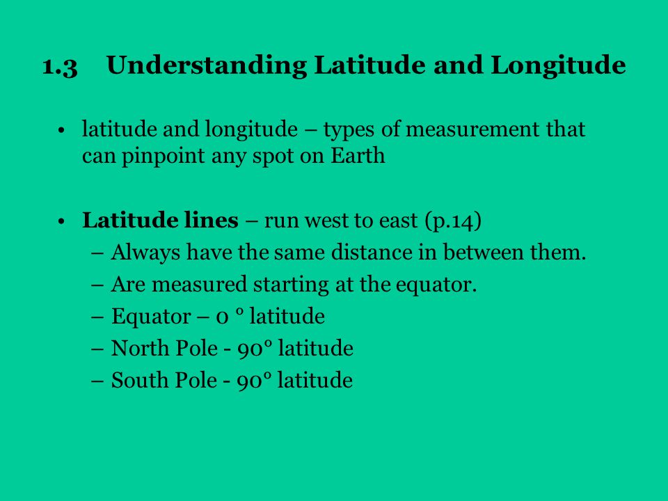 1.3 Understanding Latitude and Longitude