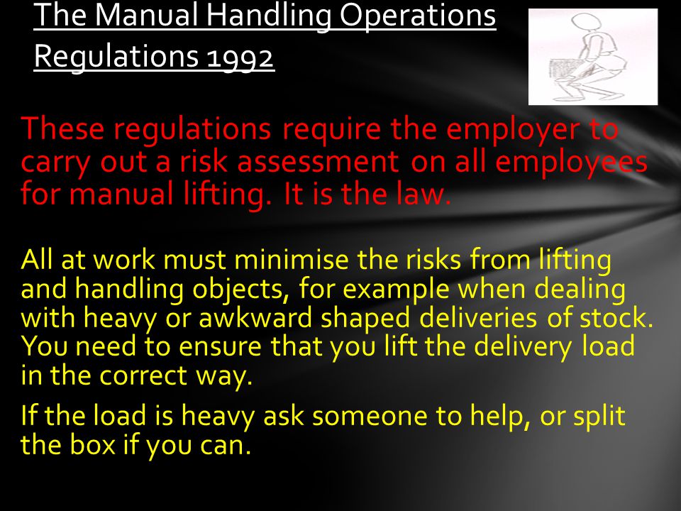 The Manual Handling Operations Regulations 1992