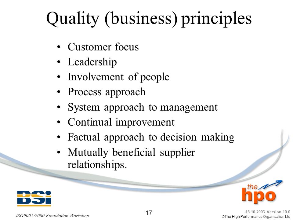 Quality (business) principles