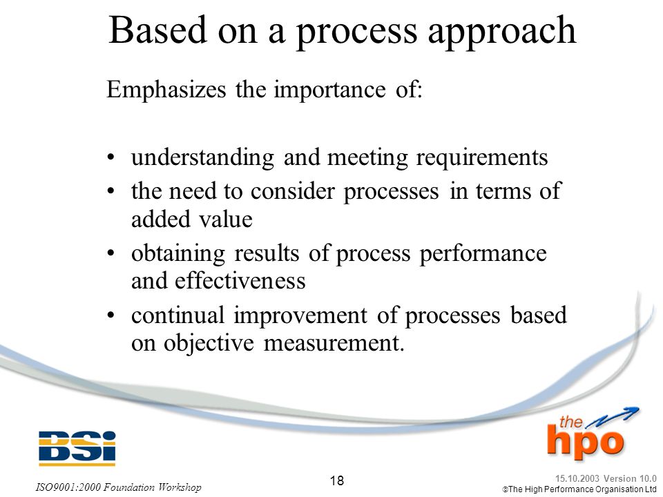 Based on a process approach