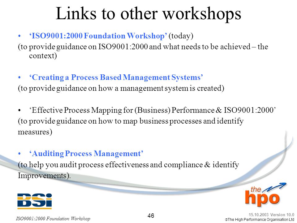 Links to other workshops