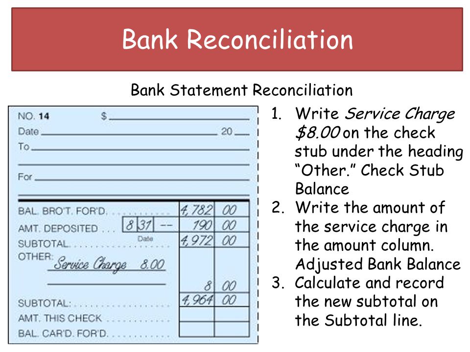 Bank Reconciliation Bank Statement Reconciliation