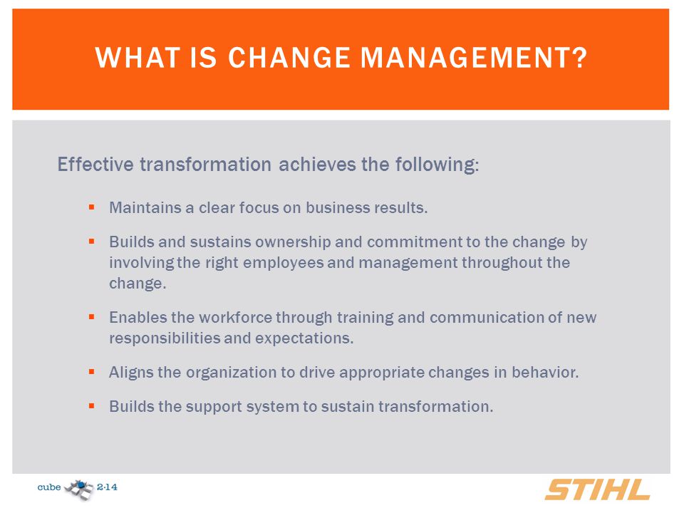 What is change management