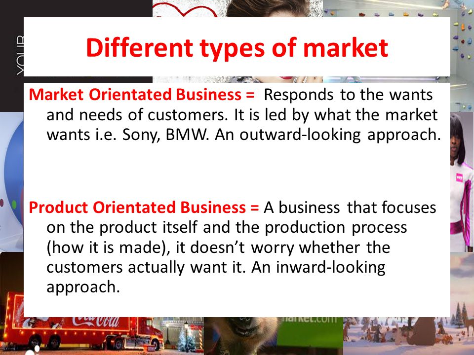 Different types of market